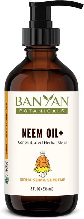 Banyan Botanicals 618192092682 Sidha Soma Neem Oil Ayurvedic Skin Support Organic 8oz