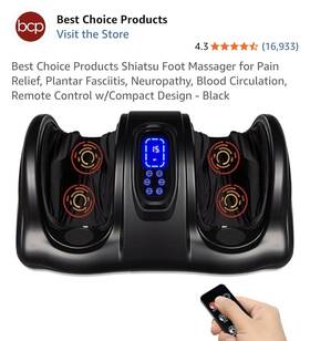 A287 Bcp 842957120185 New Therapeutic Remote Foot Massager Pulsing Kneading Rolling
