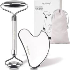 8963 Bealihelp Face Roller And Gua Sha Stainless Steel
