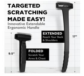 Bearback 861368002613 Extendable Back And Body Scratcher Ergonomic Handle Gentle On Skin New