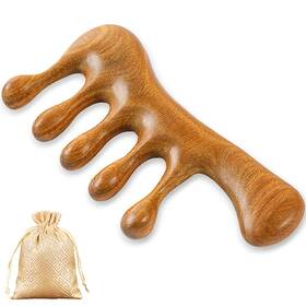 Beecarolx 764479582794 Scalp Massager Loc Comb For Hair Massage - Wooden Head M