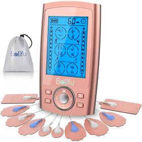 Belifu 973900301376 Dual Channel Tens Ems Unit 24 Modes Muscle Stimulator For Pain Relief Therapy