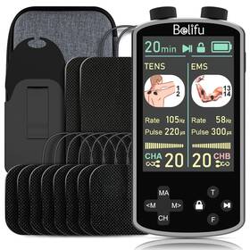 Belifu 973900308115 Tens Ems Unit Muscle Stimulator For Pain Relief Therapy - 4 In 1 And &