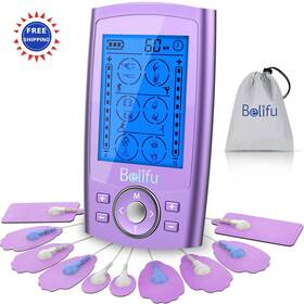 Hytens001purple Belifu Muscle Stimulator 24 Modes Electronic Pulse Massager For Pain Relief Belfiu