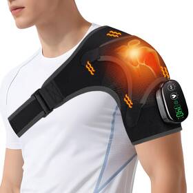 Bh0509shb Bingone Shoulder Heating Pad Massager Cordless Heated Wrap With Black