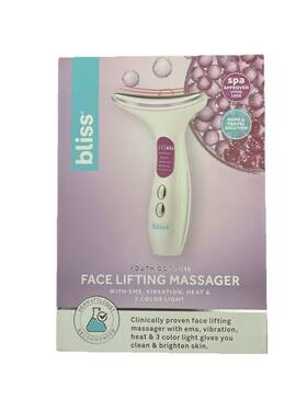 Bliss 194587977302 Face Lifting Massager- Ems Vibration And 3 Color Light- Firms Neck Sk Inch New