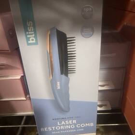 Bliss 198018077241 Laser Restoring Comb Head Massager Blue