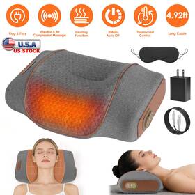 3-in1 Blissfulmassage 744110100105 Neck Massager Pillow Ergonomic For Back Shoulder