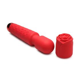 Ah318 Bloomgasm Deluxe Silicone Rose Wand