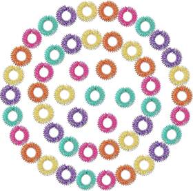 Sensory-01 Blulu 50 Pcs Acupressure Rings Spiky Sensory Finger Acupressu