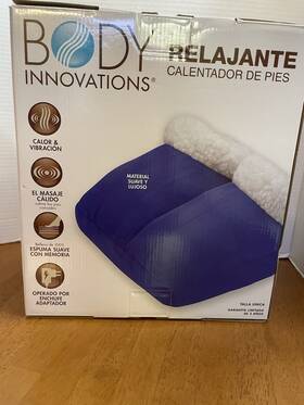 Bima7624 Body Innovation Innovations Soothing Foot Warmer Blue Fits Up To Size 12 Heat And Massage