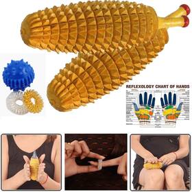 Llp145 Bosky Handmade Wooden Ancient Acupressure Spiked Hand Massager Exercise Therapy Dee