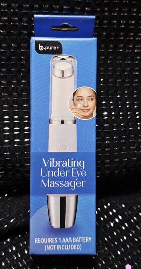 Bpure 049696561587 B-pure Vibrating Under Eye Massager Battery Operated Helps Reduce Puffiness