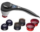 Br-zl069 Bruntmor Newhandheld Percussion Massager With Dual Heads Heat 810746030069