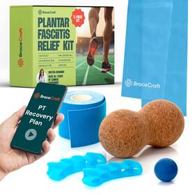 Bracecraft 198168114544 Plantar Fasciitis Relief Kit 5pc Inch Dr. Designed Heel Pain Fasc
