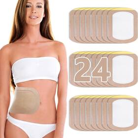 Branded 313020090037 24pcs Castor Oil Pack Wrap Organic Cotton Patches Disposable Self-a