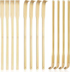 Branded 632096661454 12 Pcs Natural Bamboo Back Scratcher Traditional Wooden Long