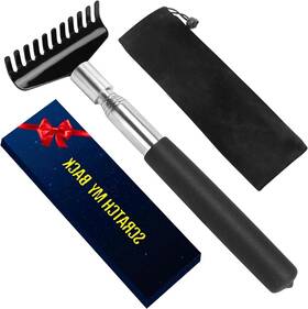 Branded 726084084636 Oversized Portable Extendable Back Scratcher Upgraded Metal Stainless Steel New