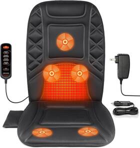 B0dm87415k Branded Back Massage Car Seat Cover Cushion 5 Vibrating Nodes Chair Pad