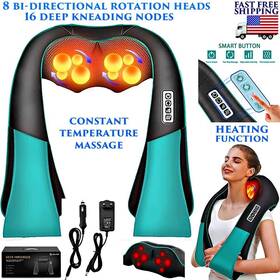 Piji-652-bb Branded Shiatsu Massager With Heat Deep Tissue Kneading Pillow Back Neck Waist Shoulder