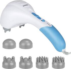 Ma209blue Branded01 Handheld Neck Back Massager - Double Head Electric Full Body Deep Tis
