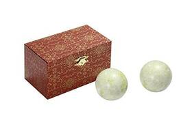 Bs-219 Brass Statu Brabud 1.4ftft Light Green Marble Baoding Health Chinese Stress Exercise Balls