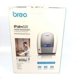 520e Breo Ipalm 520 White Silver Air Pressure Electric Hand Held Palm Massager