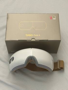 Breo 690770485925 Isee 4 Eye Massager With Heat And Air Pressure White Box Pouch