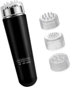 Brinmomp-n002 Brinmomp Mini Massager Tool For Face Neck Leg Back - Travel Size Black