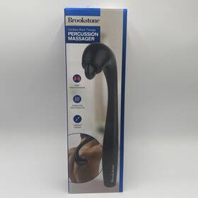 Brookstone 021331064318 Rechargeable Handheld Body Percussion Massager Deep Tissue New In Box