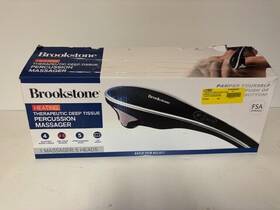 Brookstone 021331101655 Heating Percussion Body Massager Black With Attatchments Deep Tissue