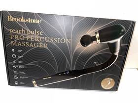 Brookstone 021331149909 New Reach Pulse Pro Percussion Massager 6 Speeds 4 Heads Battery