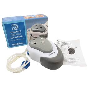 222422 Brookstone Compact Muscle Massager With Magnetic Nodes Batteries