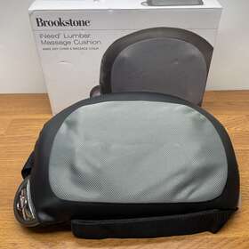 760026 Brookstone Ineed Lumbar Massage Cushion Gray
