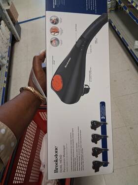 Bk5225l-noc Brookstone Dual Head Percussion Massager Healthy Body Tension Back Neck Legs
