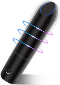 Bullet Vibrator With Angled Tip Rechargeable Lipstick 10 Vibration Modes