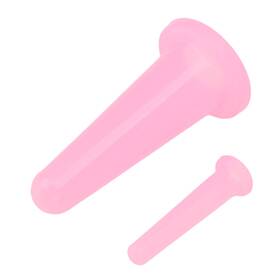 Bwesoo 792483242601 2pcs Pink Cupping Set Mini Silicone Face Vacuum Suction Massage C