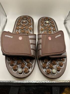 Byriver 034044521423 Acupressure Foot Massager Massage Slippers Reflexology Sandals Sz M