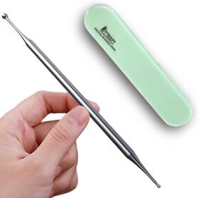Byyddiy 313100767743 6.3 Inch Stainless Steel Dual Head Facial Reflexology Tools And Ear Massage Tool
