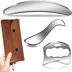 Guasha-sd1c2 Byyddiy 3 In 1 Stainless Steel Muscle Scraper Tools Set Scraping Massage F