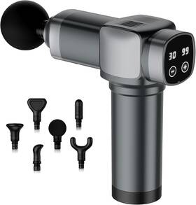 Camefer 744759869128 Deep Tissue Massage Gun Portable Percussion Muscle Massager With 30 Speeds And 6