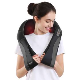 Cqm-s12 Careboda Back Neck Shoulder Massager With Heat Shiatsu Electric Deep Tissue 3d Kneadi