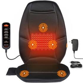 C14501 Carshion Back Massager For Chair Vibration Massage Seat Cushion Heated Cover Fo
