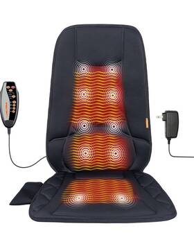 C14503a01 Carshion Vibration Seat Massager With Heat- Black