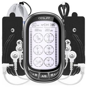 Cesliff 973900308504 Dual Channel Tens Ems Unit 24 Modes 36 Levels Upgraded Large Screen Intensity