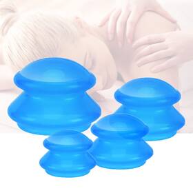Cfhbf 782942237217 4 Size Silicone Cupping Therapy Sets- Professional 4pcs Blue