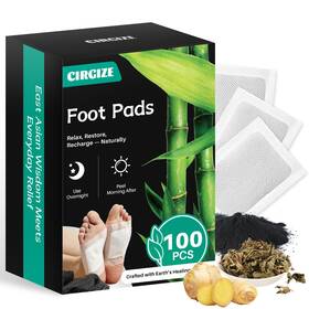 Cirgize Hh-fp01-100 100-count Foot Pads Bamboo Vinegar And Ginger For Sleep Support Str