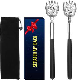 Ciricher Fbm-2bcbs-011324 2 Pack Bear Claw Portable Extendable Back Scratcher Metal Stainless Steel Te