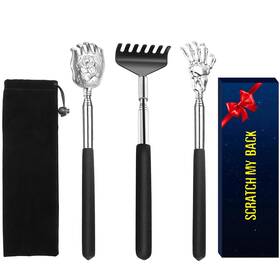Fbm-3pbs-0609 Ciricher Unique 3-pack Back Scratcher Portable Telescoping Massage Gift For Friend/co