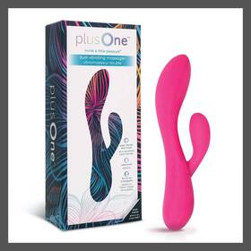 76150669 Clio Plusone Waterproof Rechargeable Dual Vibrating Massager